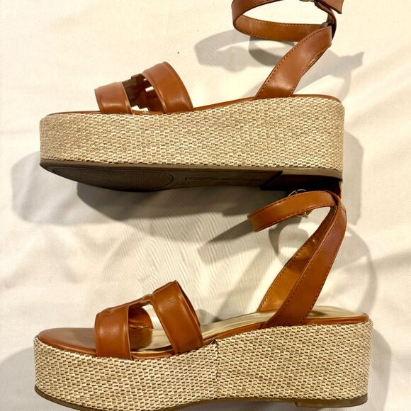 Tommy Hilfiger Tan Logo Platform Espadrille Sandals – Size 6.5 NWOB - Picture 6 of 12